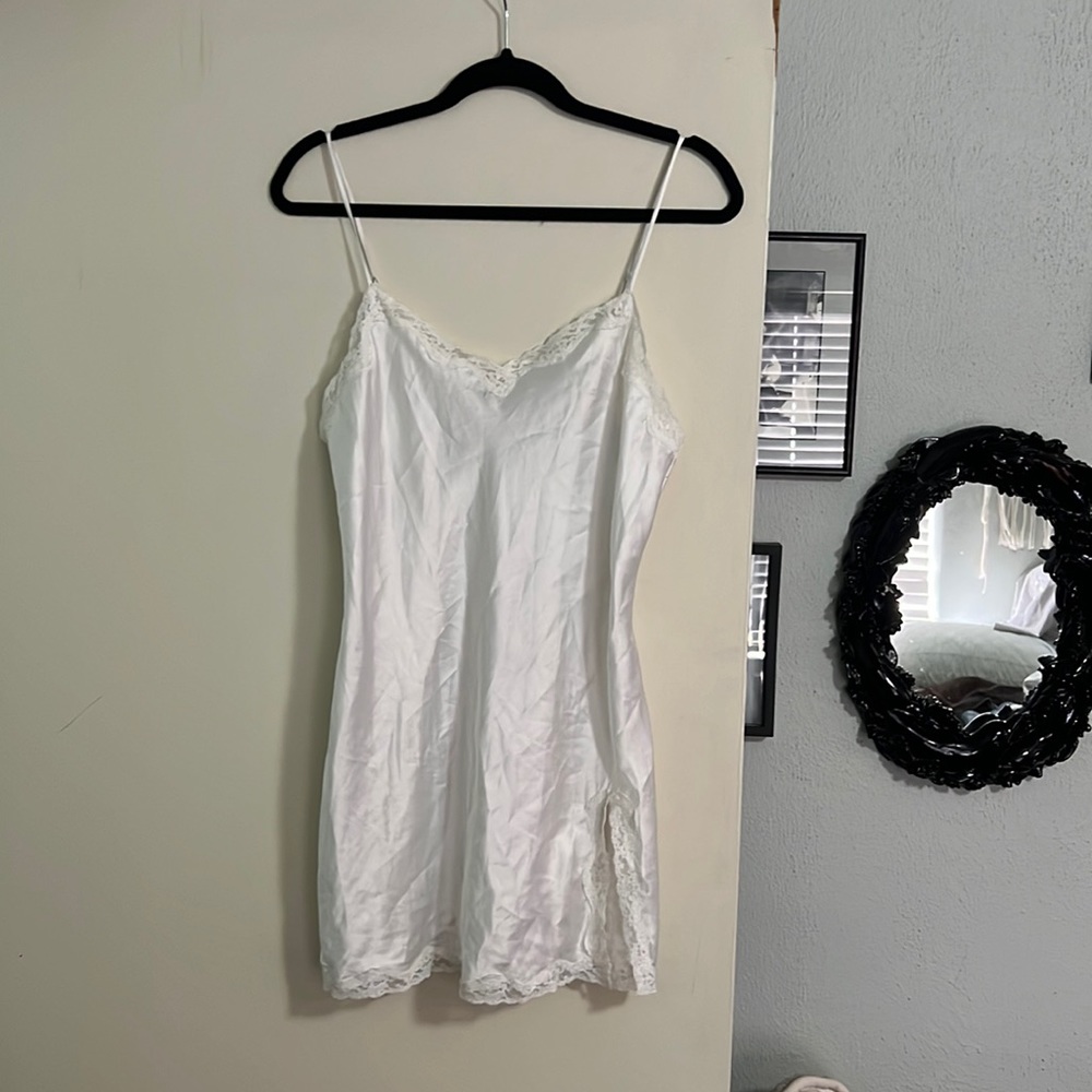 Victoria’s Secret white silk nightgown